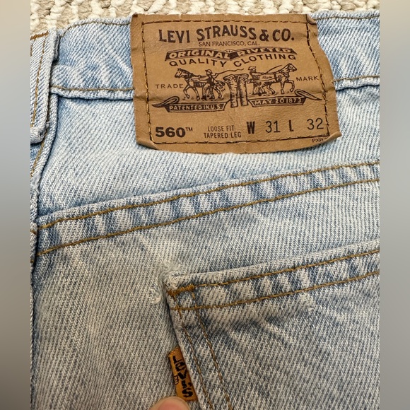 Vintage Levi’s Orange Tab Loose Light Wash 31x34 Tapered - Picture 2 of 14